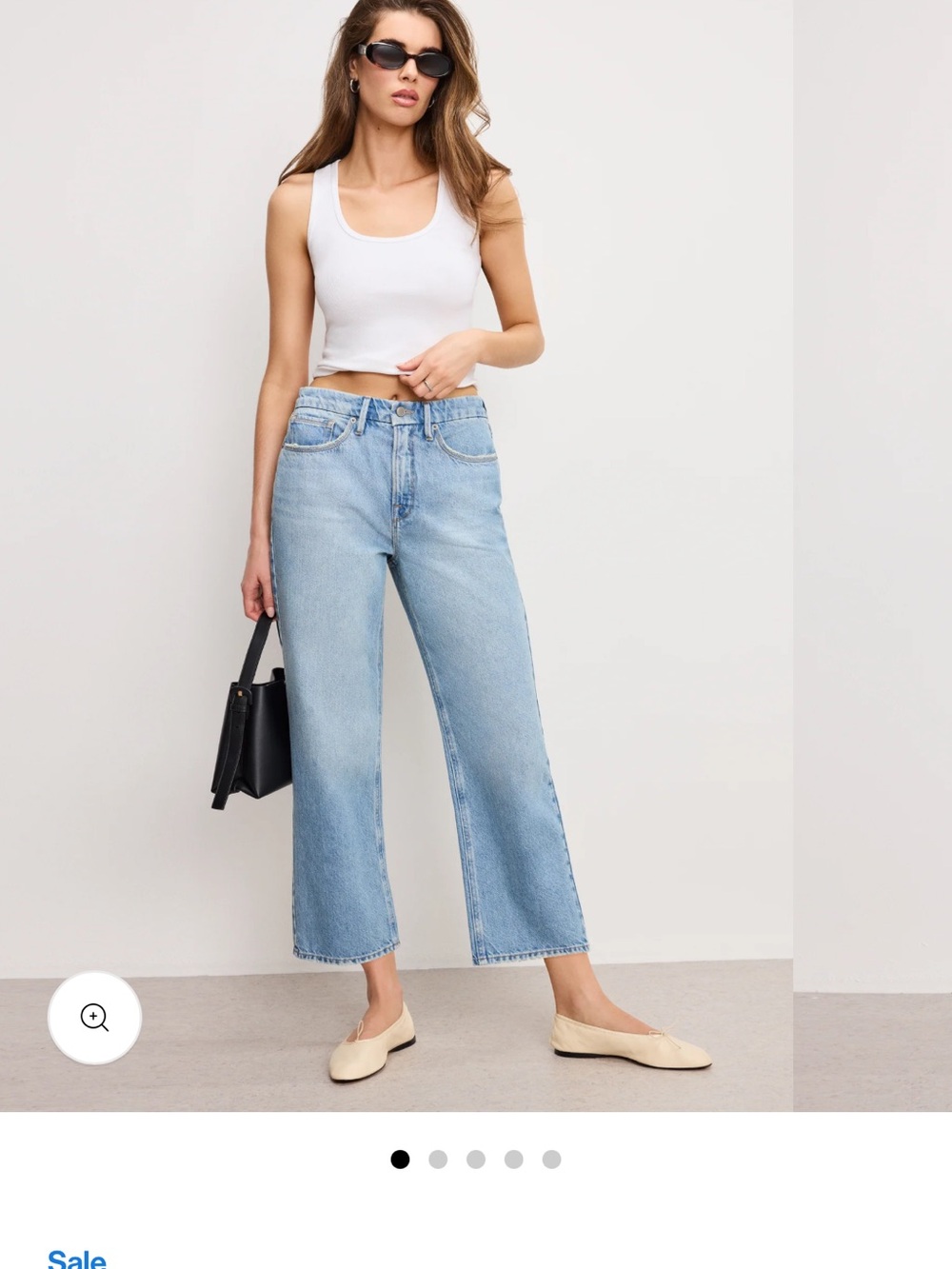 GOOD AMERICAN NWT! 90S CROPPED RELAXED JEANS